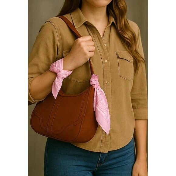 Burgundy Hot Pink Colorful Bandanas 21x21 Inch Square Western Style Scarves Set - Picture 5 of 9